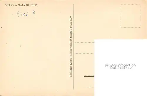 AK / Ansichtskarte Bezdez Velky a Maly Bezdez Bezdez