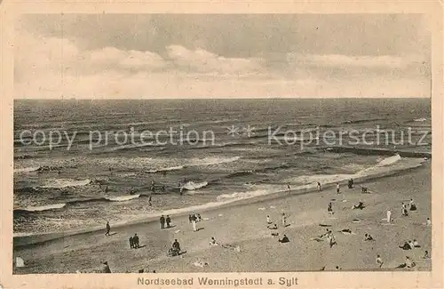 AK / Ansichtskarte Wenningstedt_Sylt Strandpartien Wenningstedt_Sylt