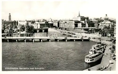 AK / Ansichtskarte Stockholm Norrstroem med Strombron Stockholm