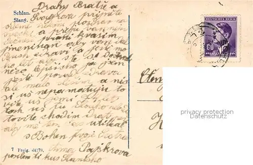 AK / Ansichtskarte Slany Stadtblick Slany