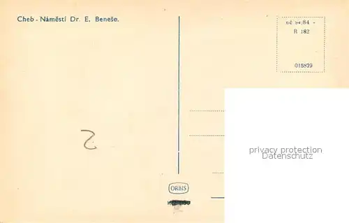 AK / Ansichtskarte Cheb Rathaus Marktplatz Cheb