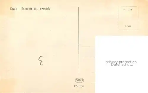 AK / Ansichtskarte Cheb Namesti Cheb