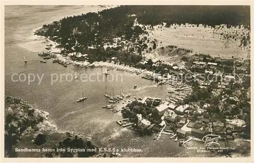 AK / Ansichtskarte Sandhamn Fliegeraufnahme Sandhamn