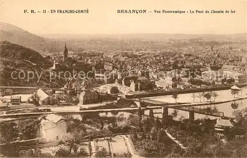 AK / Ansichtskarte Besancon_Doubs Vue panoramique Pont du Chemin de fer Besancon Doubs