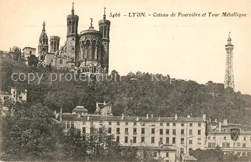 AK / Ansichtskarte Lyon_France Coteau de Fourviere et Tour Metallique Lyon France