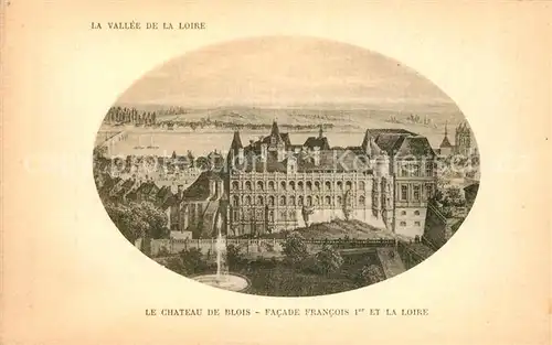 AK / Ansichtskarte Blois_Loir_et_Cher Chateau Facade Francois Ie et la Loire Blois_Loir_et_Cher