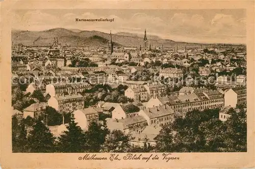 AK / Ansichtskarte Muelhausen_Elsass Panorama Blick auf die Vogesen Hartmannsweilerkopf Muelhausen Elsass