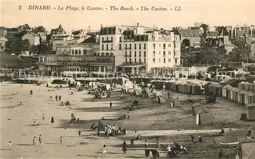 AK / Ansichtskarte Dinard_Ille_et_Vilaine_Bretagne La Plage et le Casino Dinard_Ille
