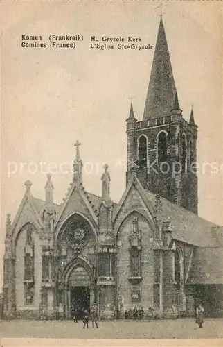 AK / Ansichtskarte Comines_Lille Eglise Sainte Grysole Comines_Lille