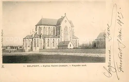 AK / Ansichtskarte Belfort_Alsace Eglise Saint Joseph facade sud Belfort Alsace