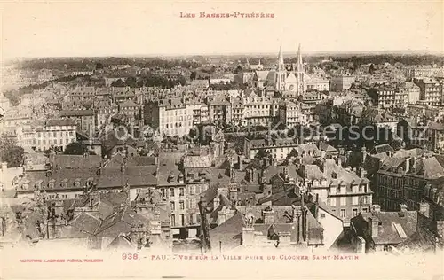 AK / Ansichtskarte Pau Vue prise du Clocher Saint Martin Pau