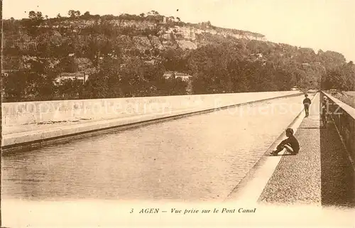 AK / Ansichtskarte Agen_Lot_et_Garonne Vue prise sur le Pont Canal Agen_Lot_et_Garonne