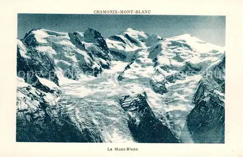 AK / Ansichtskarte Chamonix Gebirgspanorama Mont Blanc Chamonix