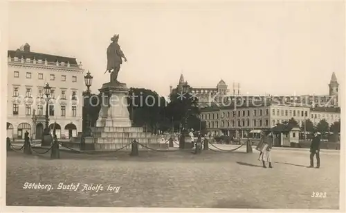 AK / Ansichtskarte Goeteborg Gustaf Adolfs torg Denkmal Goeteborg