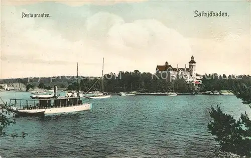 AK / Ansichtskarte Saltsjoebaden Restauranten Hotel Dampfer Saltsjoebaden