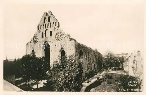 AK / Ansichtskarte Visby St Nicolaus Kirche Ruine Visby