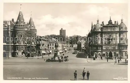 AK / Ansichtskarte Haelsingborg Stortorget med Stenbocksstatyn Denkmal Haelsingborg