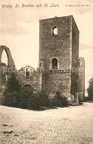 AK / Ansichtskarte Wisby St Drotten och St Lars Kirchen Ruinen Wisby