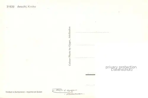 AK / Ansichtskarte Aeschi_BE Kirche Aeschi_BE
