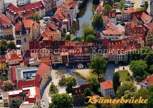 AK / Ansichtskarte Erfurt Kraemerbruecke Fliegeraufnahme Erfurt