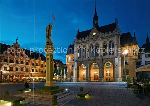 AK / Ansichtskarte Erfurt Haus zum Breiten Herd Gildehaus Roemer und Rathaus Erfurt