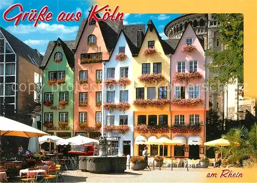 AK / Ansichtskarte Koeln_Rhein Fischmarkt Brunnen Koeln_Rhein