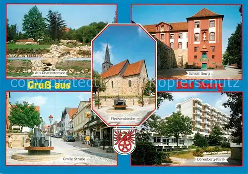 AK / Ansichtskarte Bad_Iburg Am Charlottensee Fleckenskirche Schloss Iburg Grosse Strasse Doerenberg Klinik Bad_Iburg