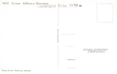 AK / Ansichtskarte Matterhorn_VS Zermatt Riffelsee Matterhorn VS