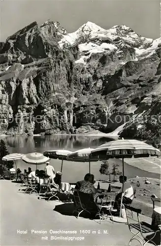 AK / Ansichtskarte Bluemlisalp_BE Hotel Pension Oeschinensee Bluemlisalp BE