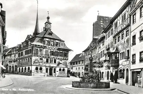AK / Ansichtskarte Stein_Rhein Rathausplatz Stein Rhein