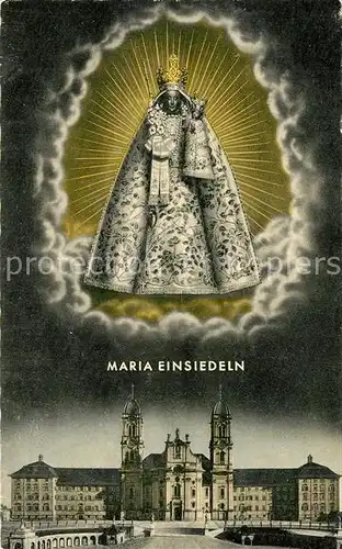 AK / Ansichtskarte Einsiedeln_SZ Maria und Kloster Einsiedeln SZ