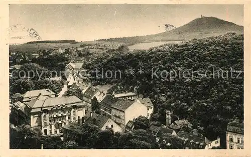 AK / Ansichtskarte Teplitz Schoenau_Sudetenland_Bad Fliegeraufnahme Steinbad und Schlossberg Teplitz Schoenau_Sudetenland