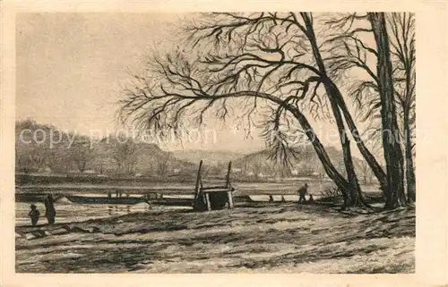 AK / Ansichtskarte Praha_Prahy_Prague Privoz v Troji Kuenstlerkarte Praha_Prahy_Prague