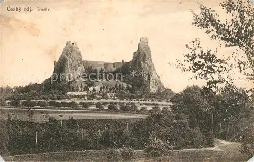 AK / Ansichtskarte Cesky_Raj_Trosky Burgruine Cesky_Raj_Trosky