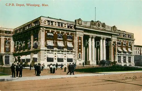AK / Ansichtskarte Winnipeg C P R Depot Winnipeg