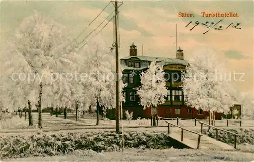 AK / Ansichtskarte Schweden Saeter Turisthotellet Winter Schweden