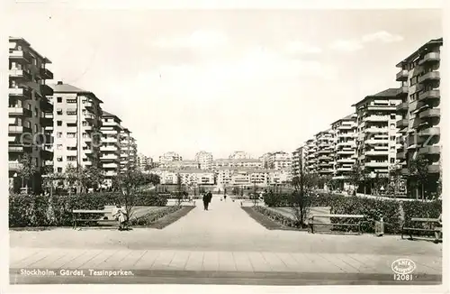 AK / Ansichtskarte Stockholm Gaerdet Tessinparken Stockholm
