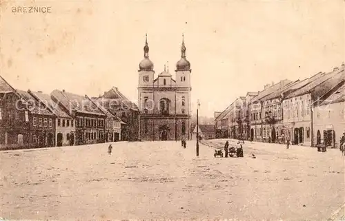 AK / Ansichtskarte Breznice Kirche Winterlandschaft Breznice