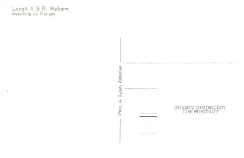 AK / Ansichtskarte Wabern_Bern Metschalp  Wabern Bern