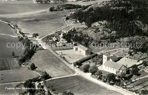 AK / Ansichtskarte Uddevalla Fliegeraufnahme Skredsviks Kyrka Uddevalla