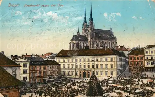 AK / Ansichtskarte Bruenn_Brno Krautmarkt Dom Bruenn_Brno