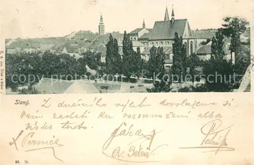 AK / Ansichtskarte Slany Stadtansicht Slany