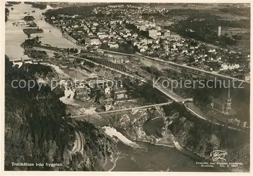 AK / Ansichtskarte Trollhaettan Fliegeraufnahme Trollhaettan