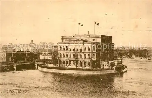 AK / Ansichtskarte Stockholm Stroemsborg och Jaernvaegsbron Stockholm