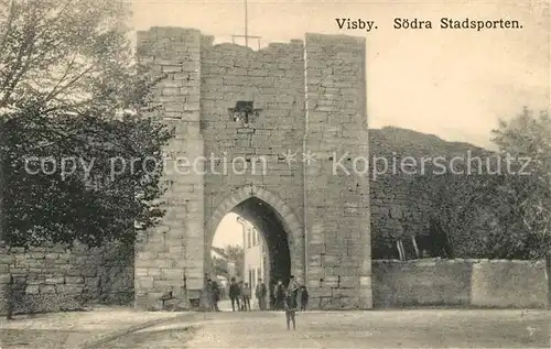 AK / Ansichtskarte Visby Soedra Stadsporten Visby