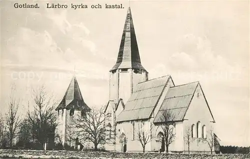 AK / Ansichtskarte Laerbro Kyrka och kastal 