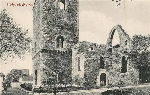 AK / Ansichtskarte Visby St Drotten Kirche Ruine Visby