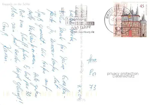 AK / Ansichtskarte Kappeln_Schlei Teilansicht Kappeln_Schlei