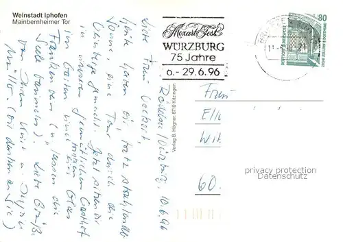 AK / Ansichtskarte Iphofen Mainbernheimer Tor Iphofen