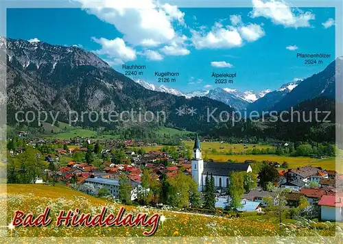 AK / Ansichtskarte Bad_Hindelang mit Rauhhorn Kugelhorn aelpelekopf Pfannenhoelzer Bad_Hindelang